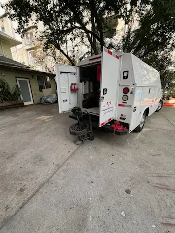 Magnet Plumbing service vehicle on-site for Water Heater Repair in Jordan Meadows